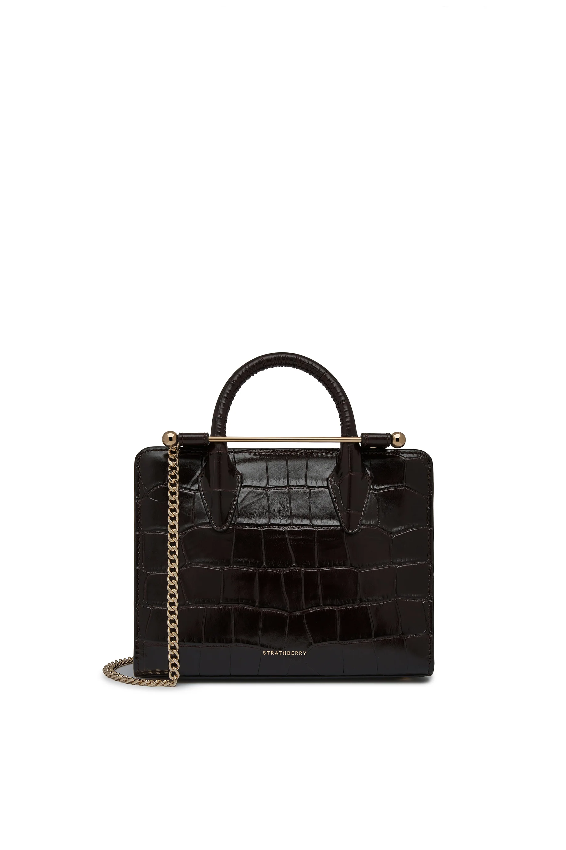 Strathberry Mini Croc Tote