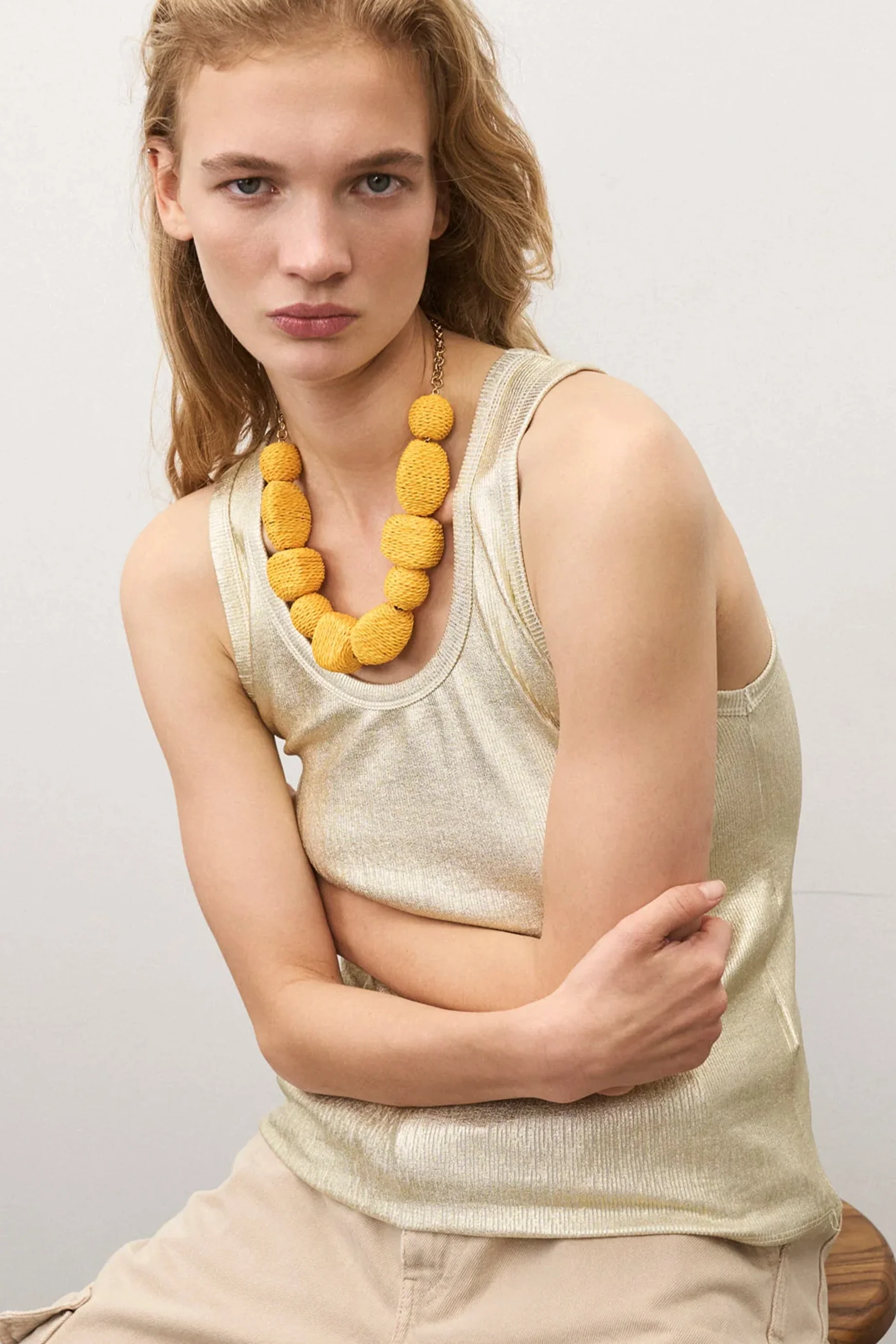 Vanessa Baroni Raffia Necklace - Image 2