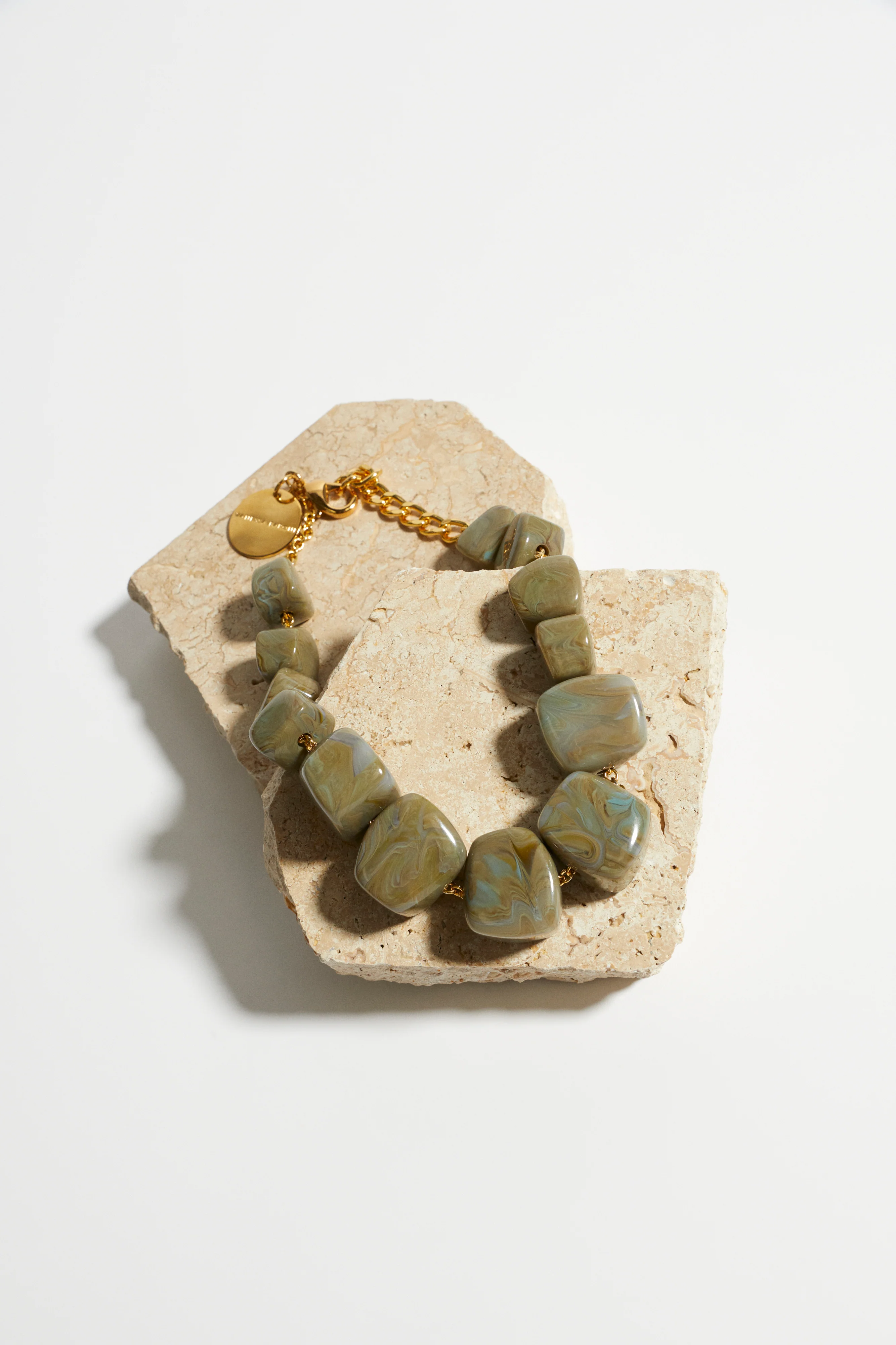 Vanessa Baroni Shaped Necklace - Olive - Image 4