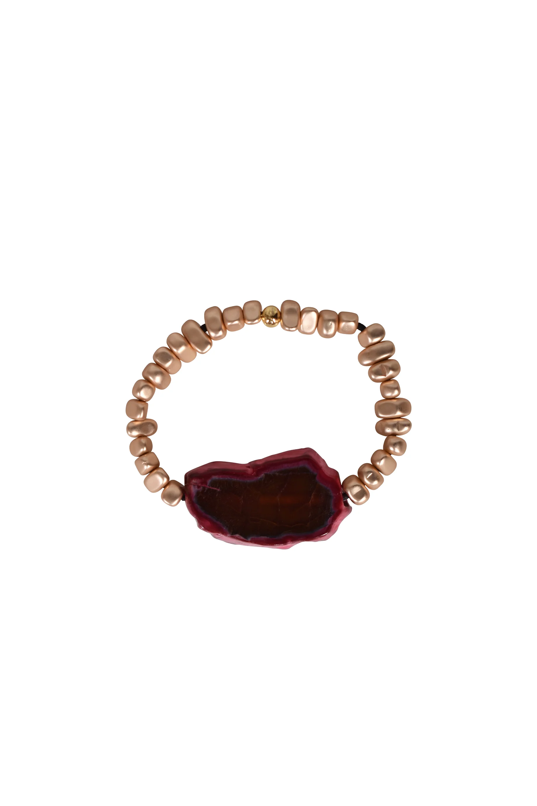 Alouette Design
 Stone Bracelet - Plum