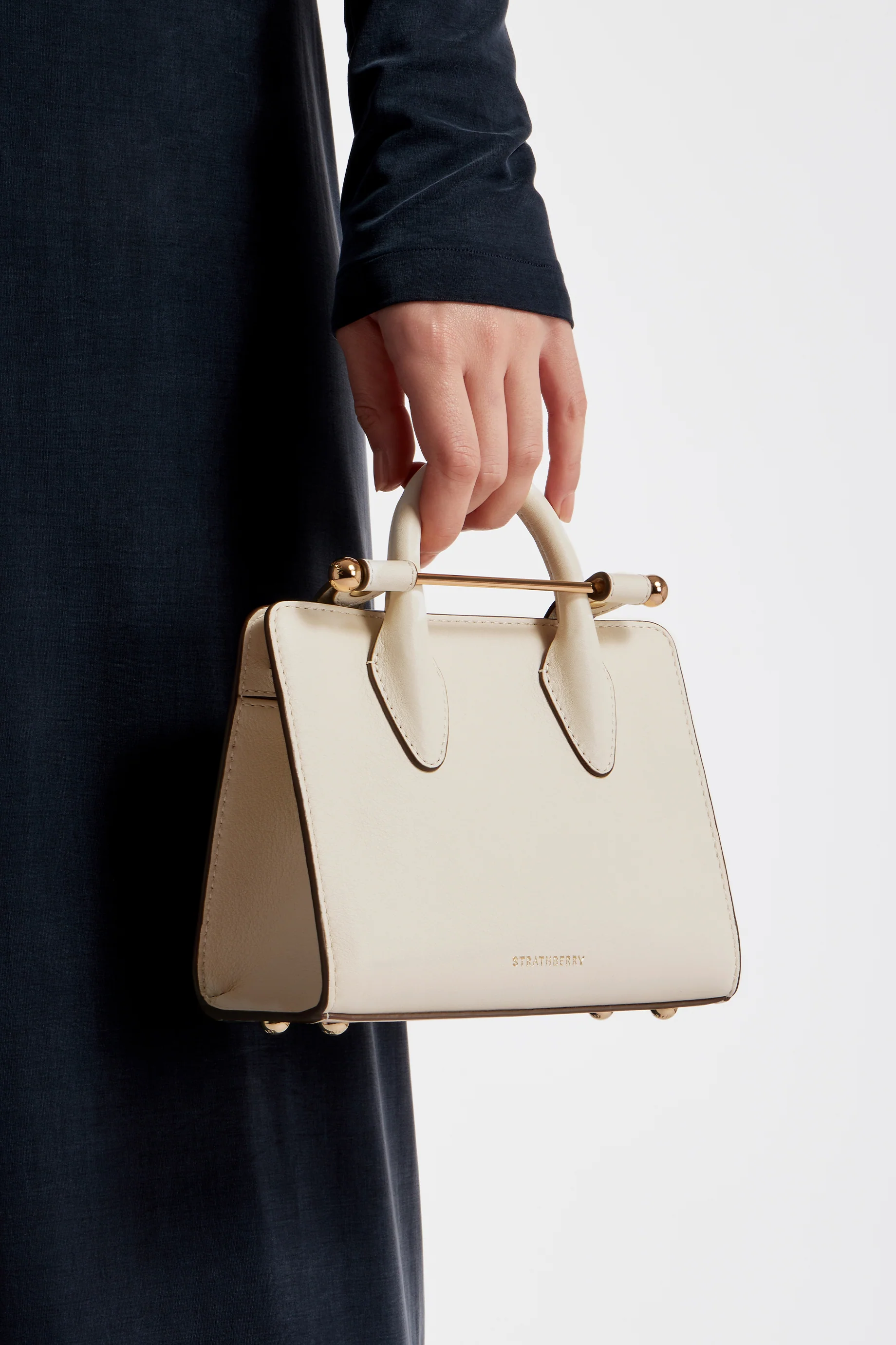 Strathberry Nano Tote - White - Image 6