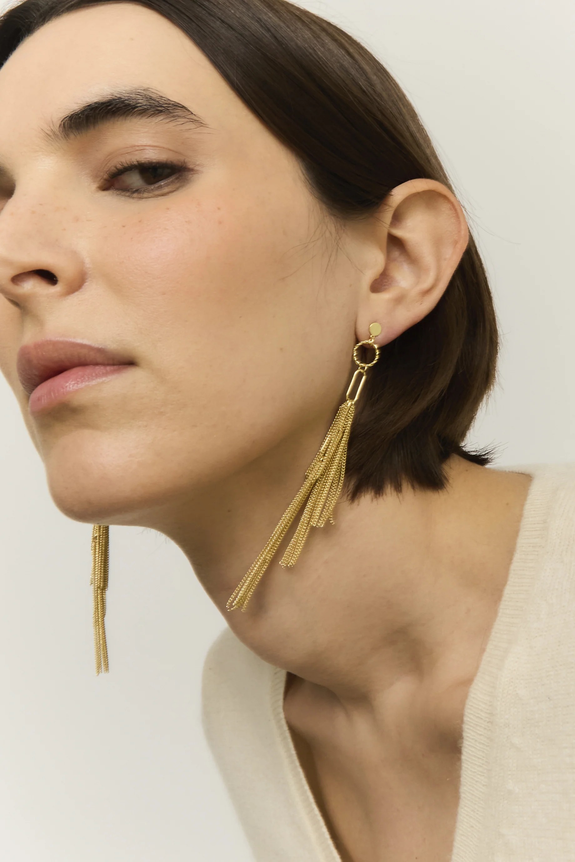 Sita Nevado Lluvia Earrings - Gold - Image 2