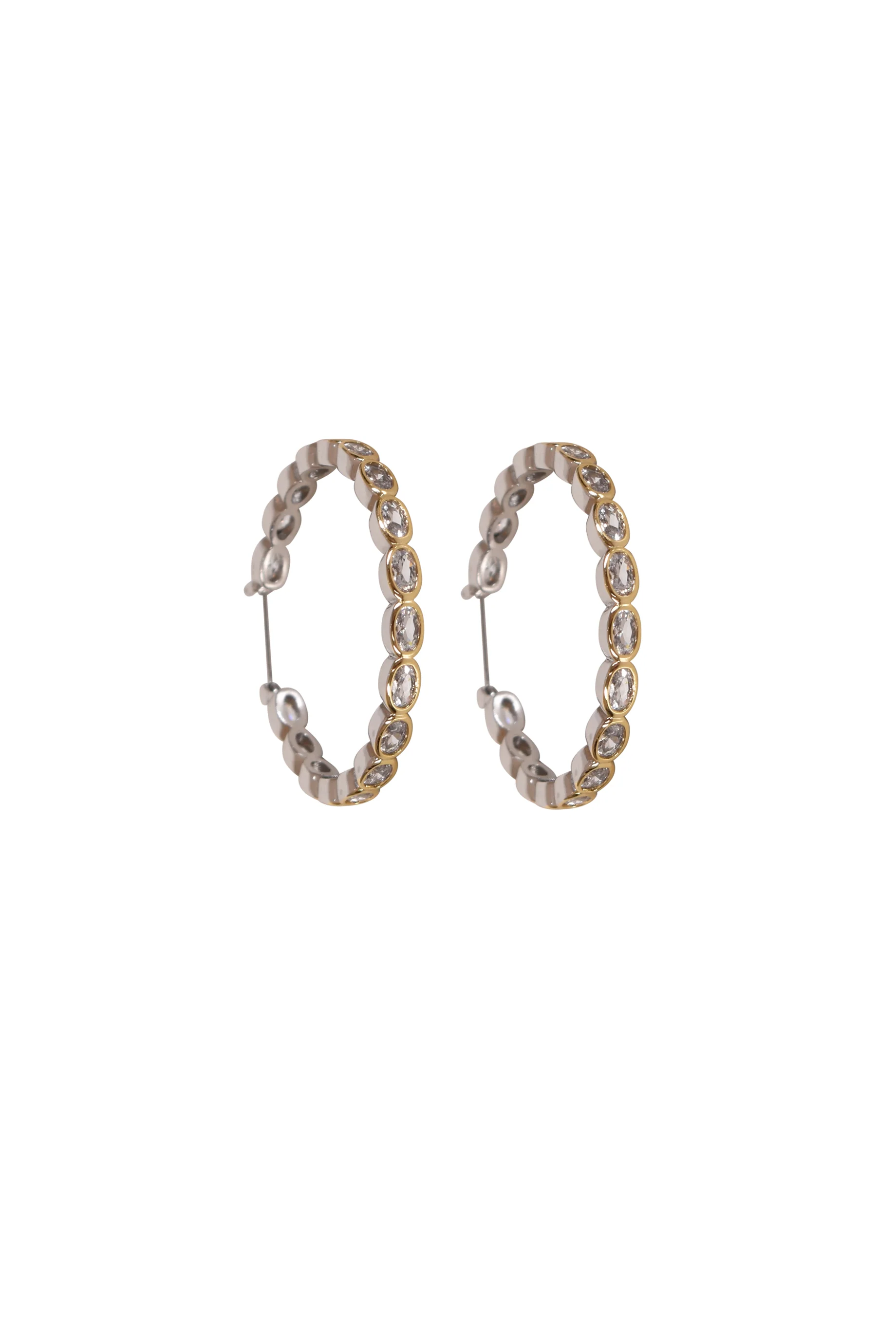 Husk Kate Two-Tone Hoops - Image 2