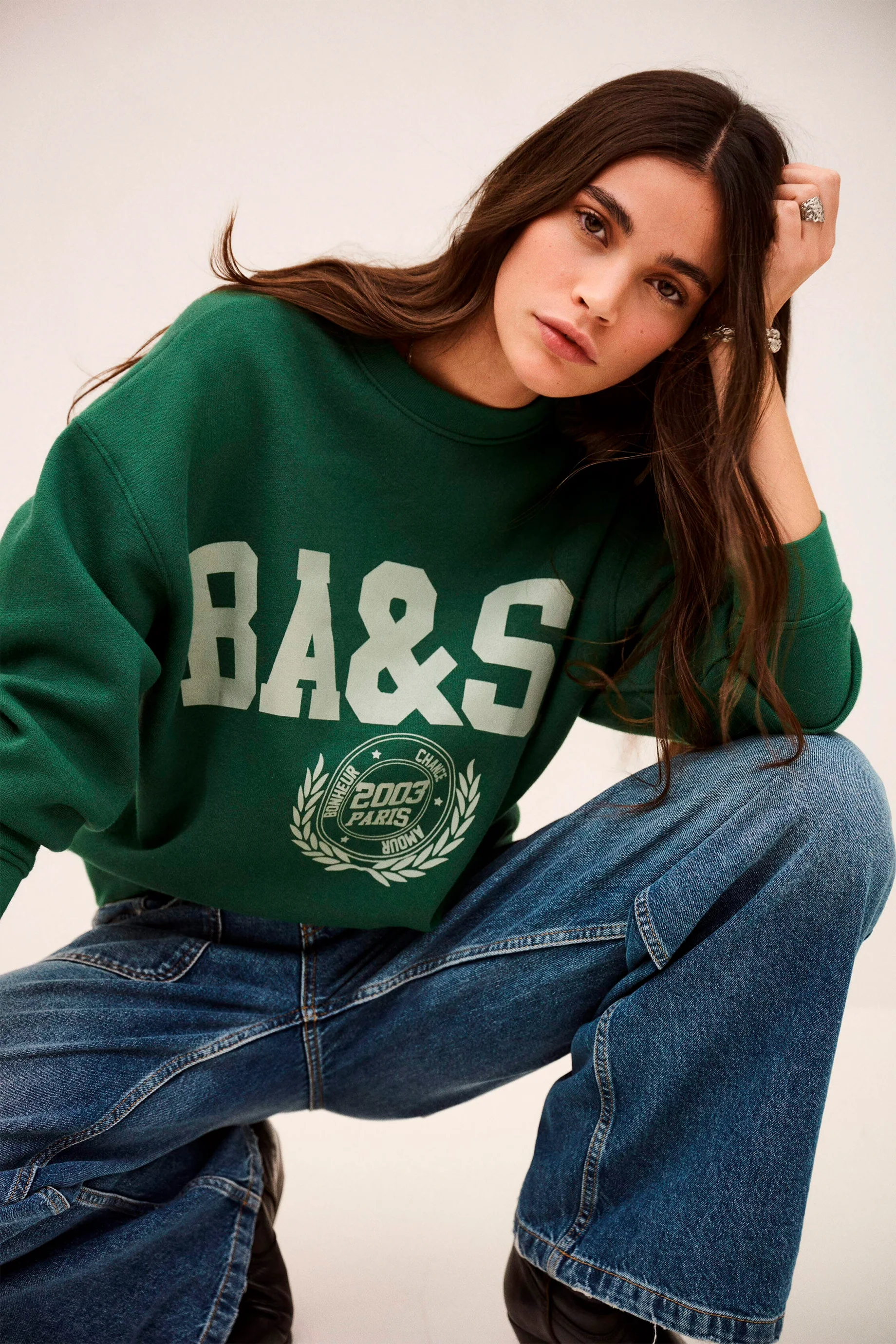 BA&SH Fenja Sweatshirt - Green - Image 4