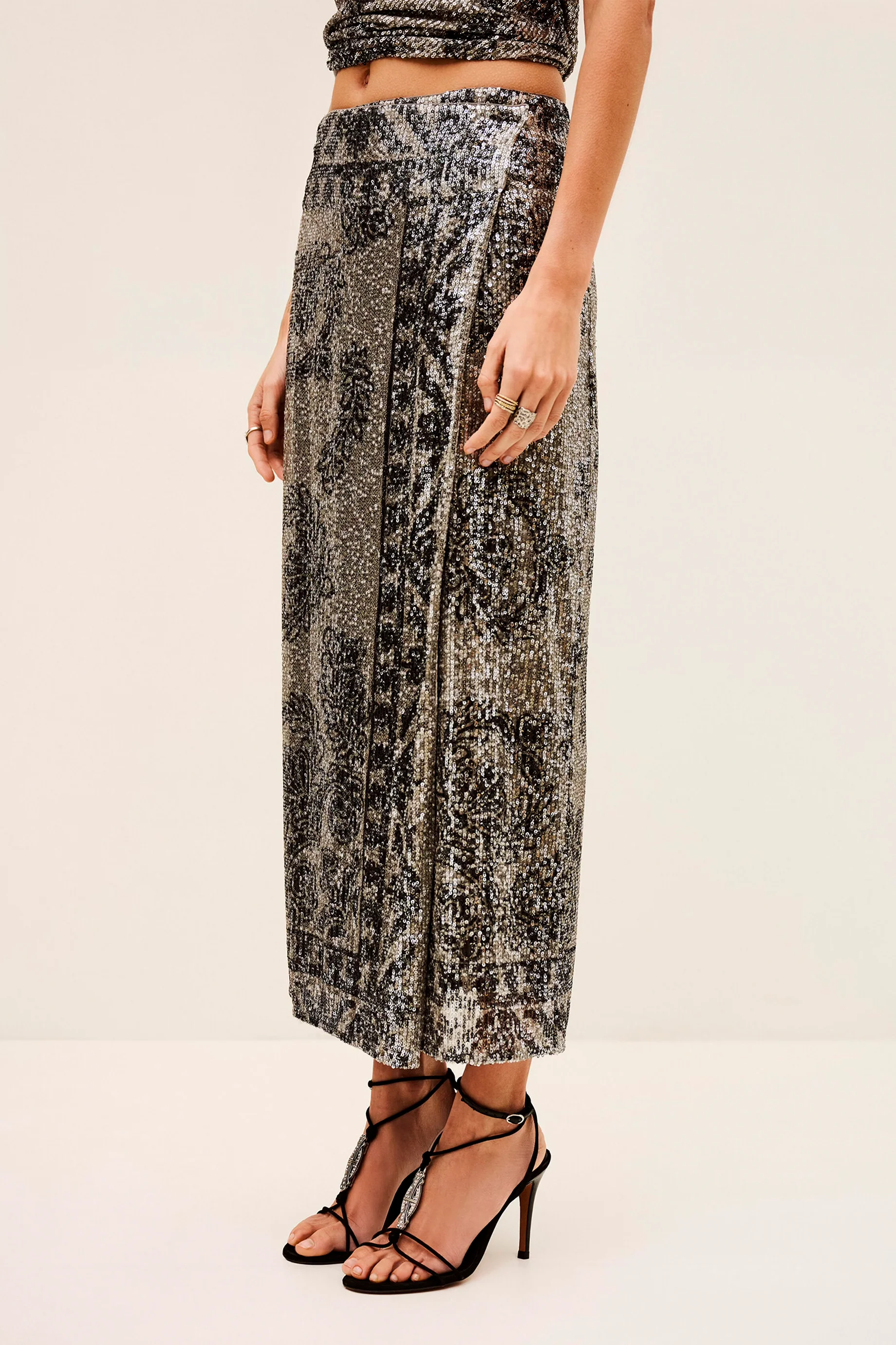 BA&SH Silva Skirt - Silver - Image 5