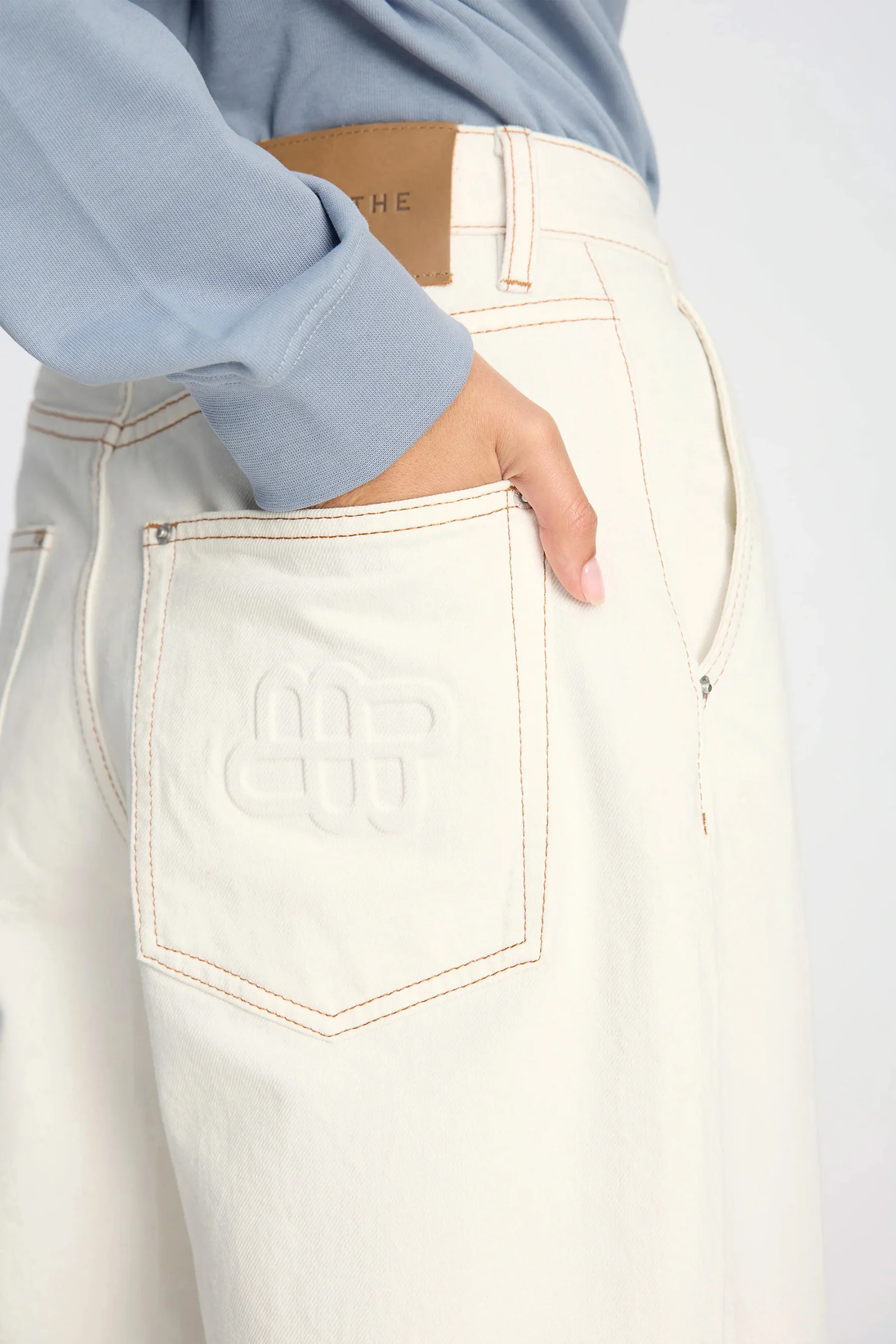 Munthe Becube Jeans - Ivory - Image 3
