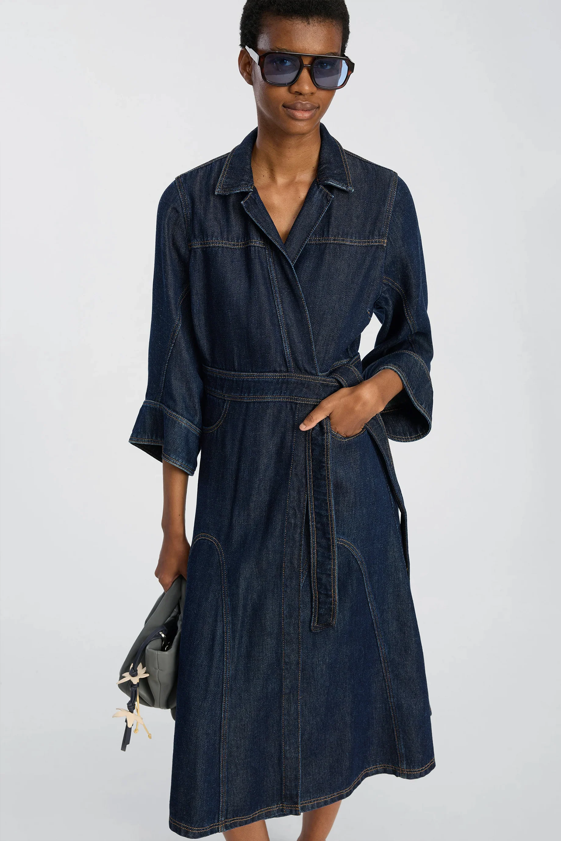 Munthe Bliss Dress - Indigo - Image 4
