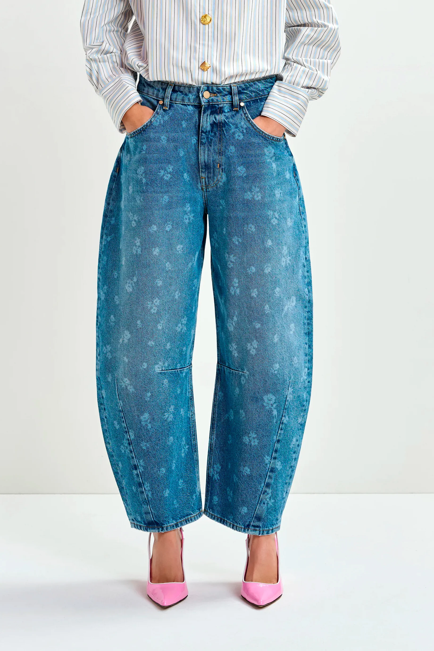 Essentiel Antwerp Barrel Jeans - Blue - Image 3