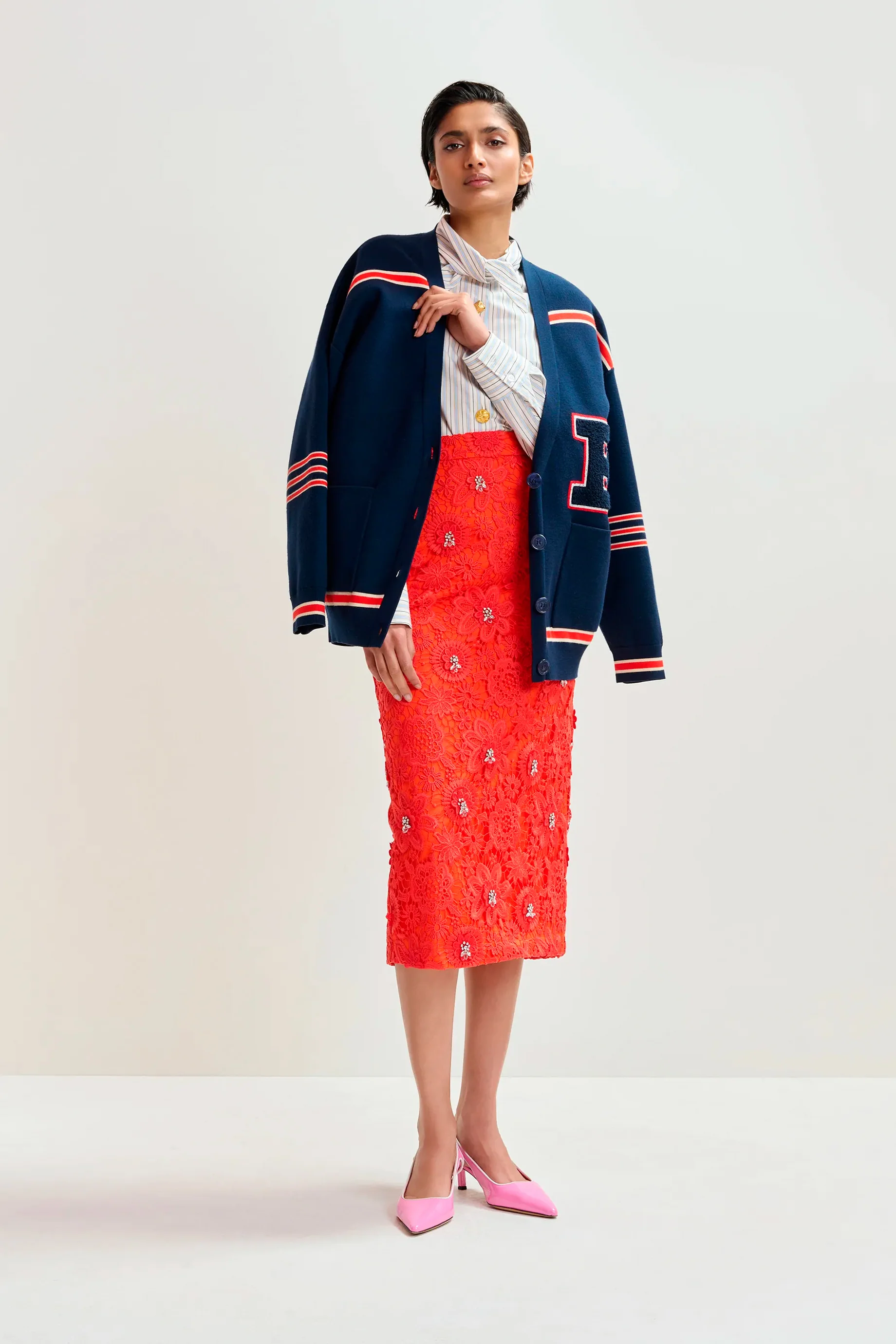 Essentiel Antwerp Jigan Cardigan - Navy - Image 6