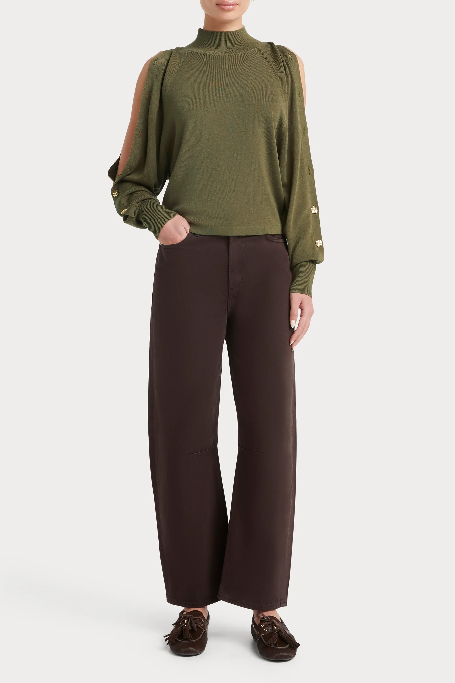 Husk Button Sleeve Knit - Image 4